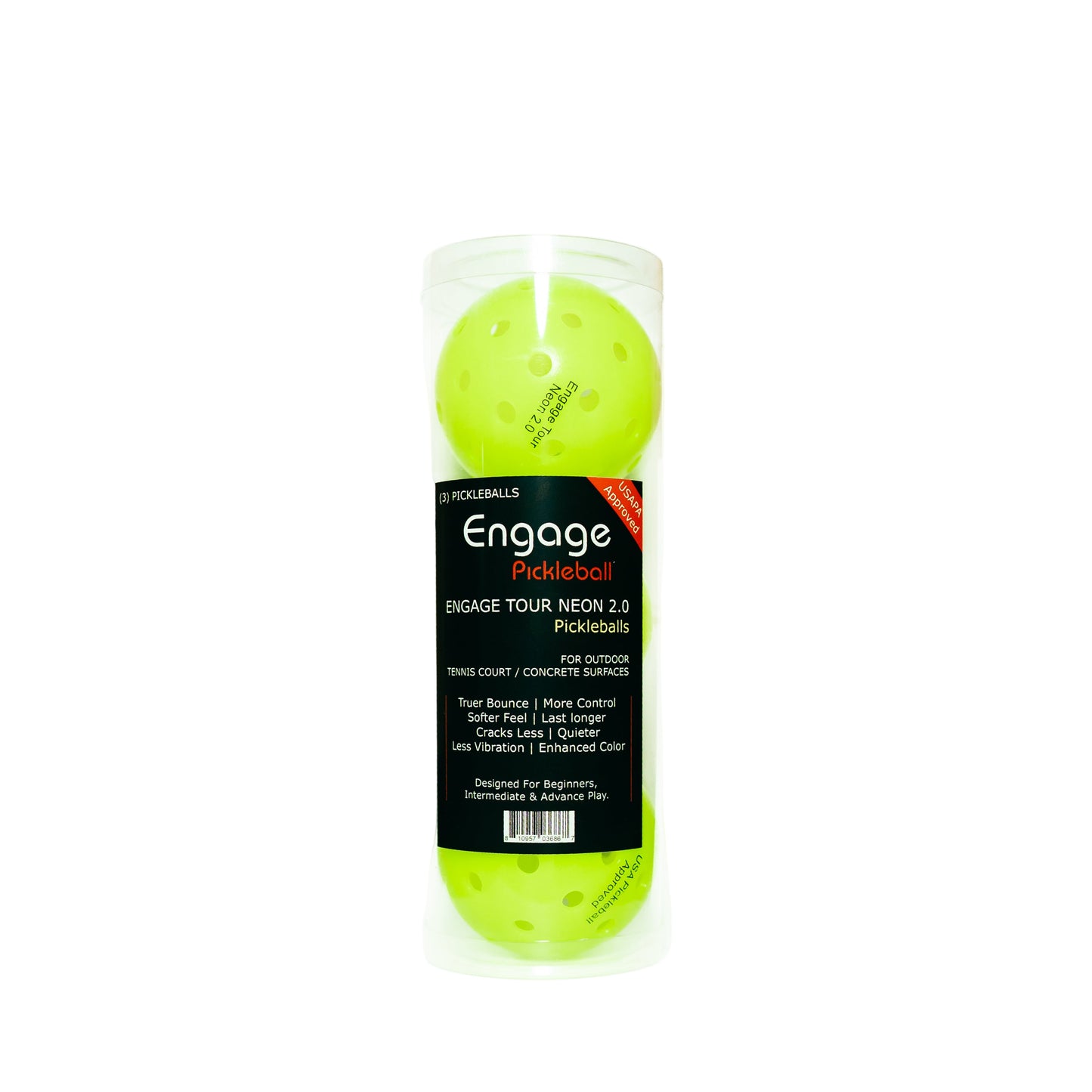 Engage Tour Neon 2.0 Pickleball (3 Pack)